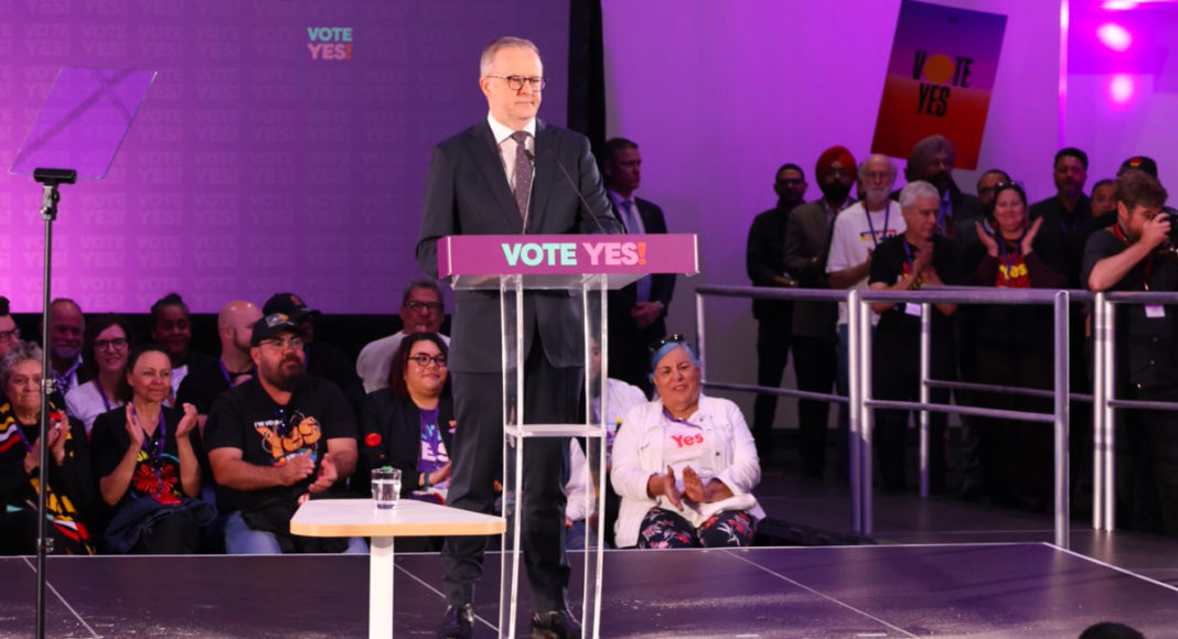 PM Anthony Albanese announcing date for Voice Referendum; Image Source Twitter @PMalinauskasMP