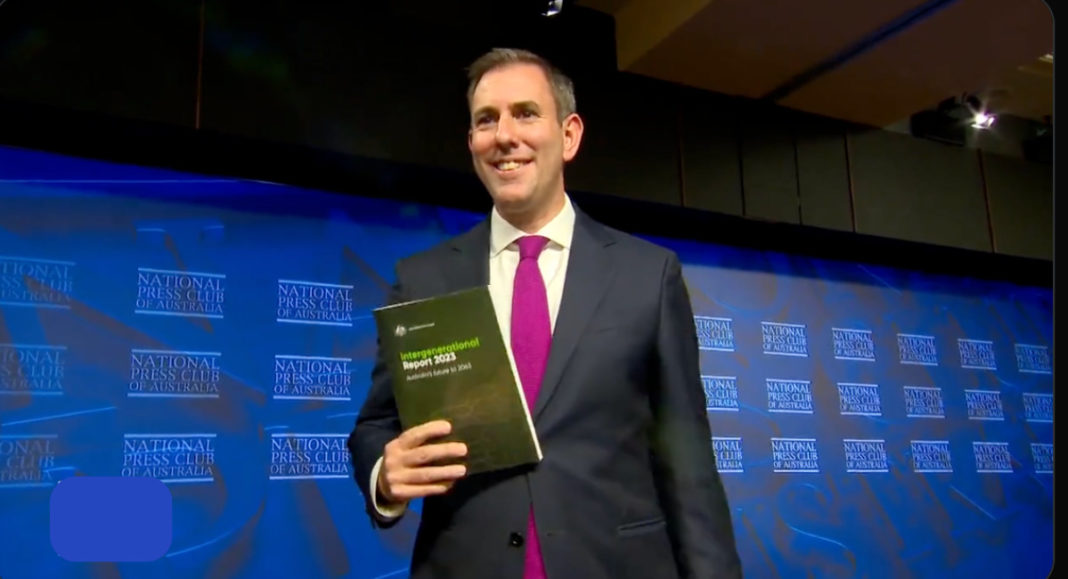 Treasurer Jim Chalmers at NPC; Image Source screenshot