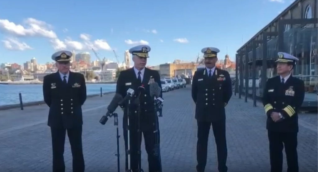 US Navy will contest excessive claims in South China Sea, warns Vice Admiral Karl Thomas 1 Maritime Self-Defense Force and Vice Admiral Karl Thomas, Commander Seventh Fleet, United States Navy in Sydney (Image: The Australia Today)