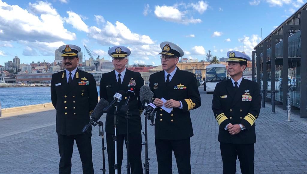 Malabar exercise in Sydney; Image Source: The Australia Today Malabar exercise in Sydney; Image Source: The Australia Today