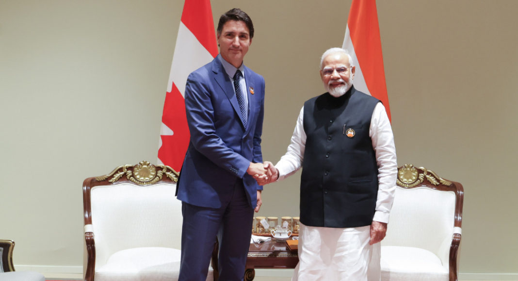 Indian PM Narendra Modi met Canadian PM Justin Trudeau on the sidelines of the G20 Summit Image Source PIB