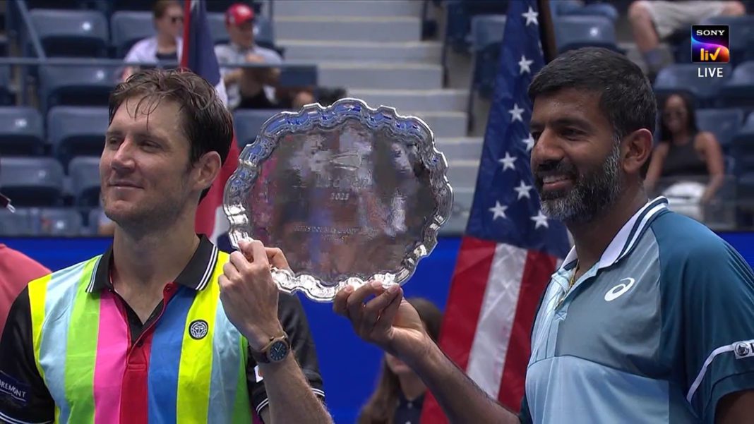 Rohan Bopanna and Matthew Ebden at US Open final; Image Source: Screenshot