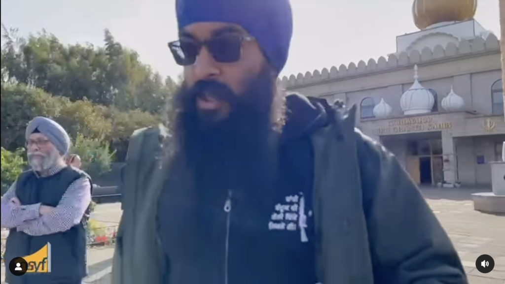 Screen Shot from the video posted by @sikhyouthuk instagam account