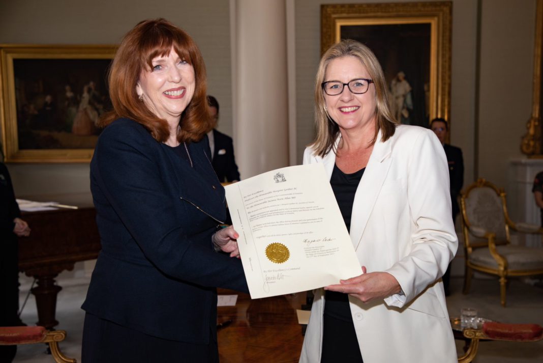 Swearing-in the 49th Premier of the State of Victoria, The Honourable Jacinta Allan; Image Source; @VicGovernor Twitter