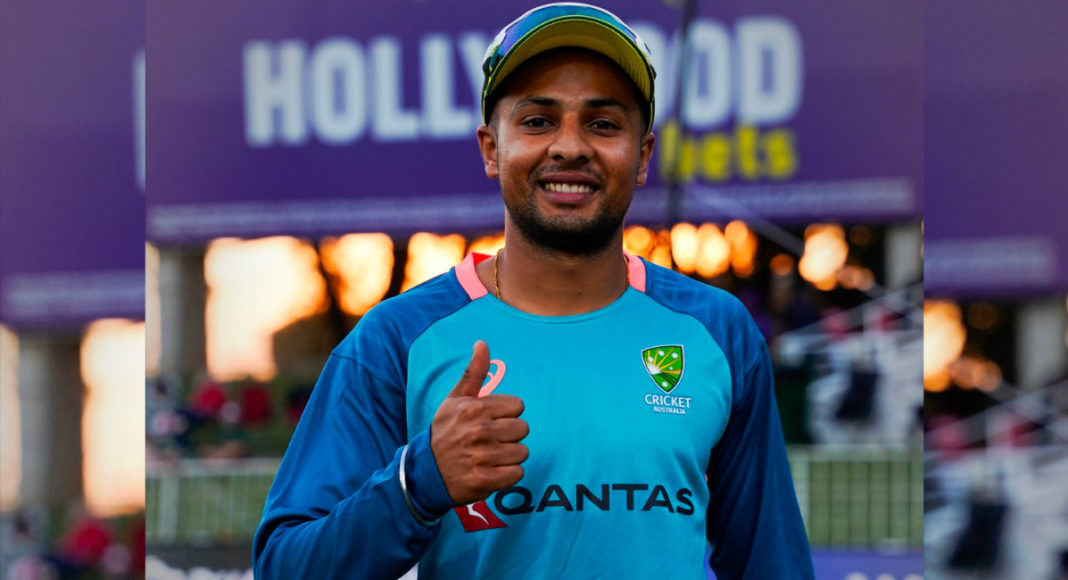 Tanveer Sangha; Image Source Twitter @cricketaustralia