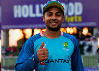 Tanveer Sangha; Image Source Twitter @cricketaustralia