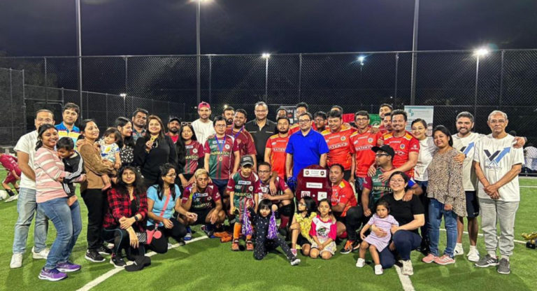 Indian subcontinental diaspora put their best foot forward for epic football rivalry