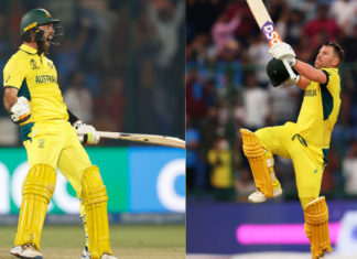 Glen Maxwell and David Warner; Image Source; XTwitter @CricketAus