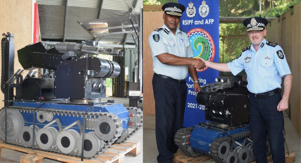 Australia gifts bomb disposal vehicle to Solomon Islands 3 New Victorian Ministry Image Source Twitter @VicGovernor 3 1 3