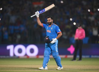 Rohit Sharma’s explosive century drives India to 8-wicket victory over Afghanistan Rohit Sharma, celebrating his century against Afghanistan; Image Source; Twitter:X @BCCI