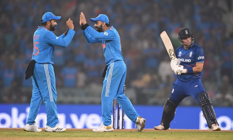 Shami and Bumrah dismantle England, propel India to top of ICC World Cup standings with a 100-run victory