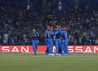 Afghanistan beat defending champions England in CWC 2023; Image Source: Screen Shot @ICC Video