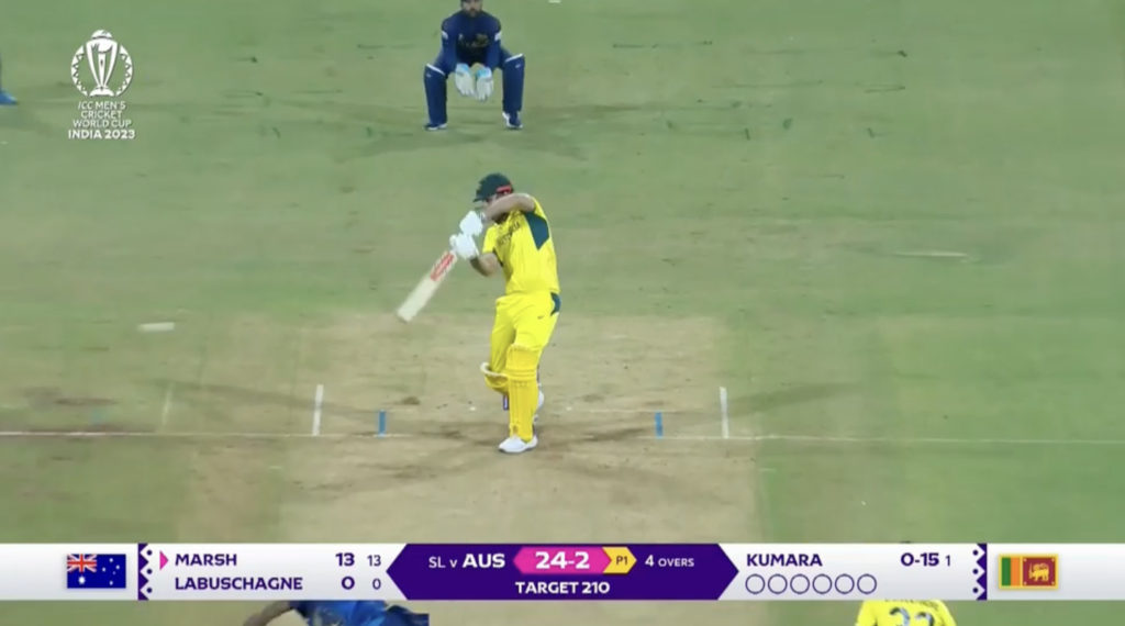 Australia win against Sri Lanka in ICC World Cup 2023; Image Source: Screen Shot @ICC Video