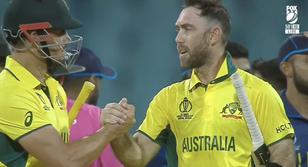 Australia win against Sri Lanka in ICC World Cup 2023; Image Source: Screen Shot @ICC Video