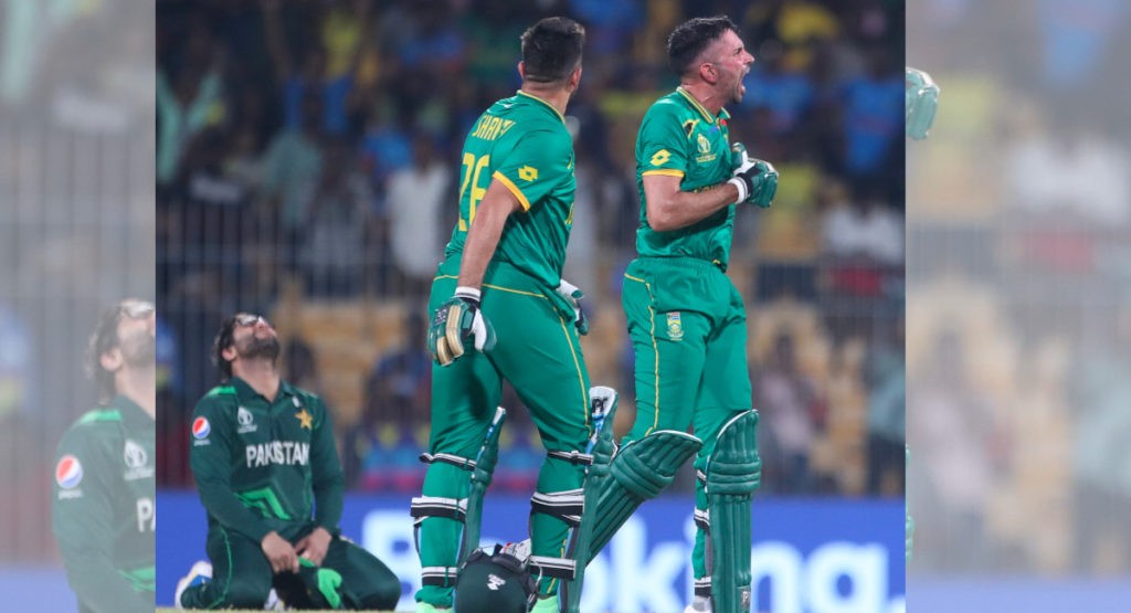 South Africa beat Pakistan in ICC World Cup 2023; Image Source; XTwitter @ProteasMenCSA