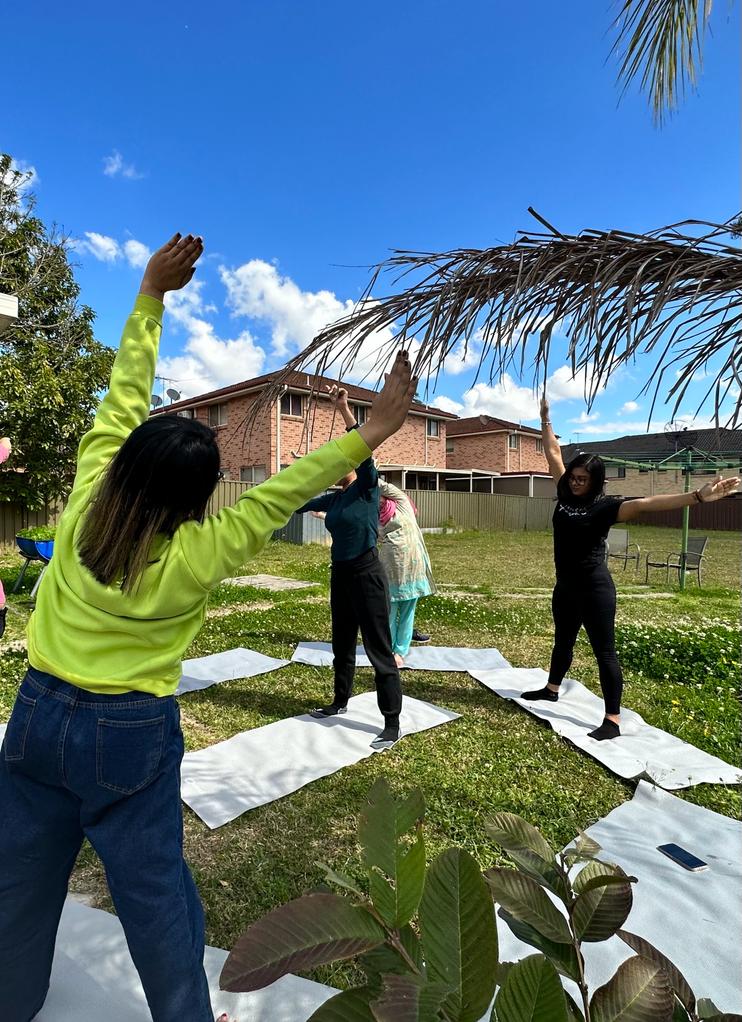 Young girls radiate enthusiasm as they warm up for a Zumba session. 19