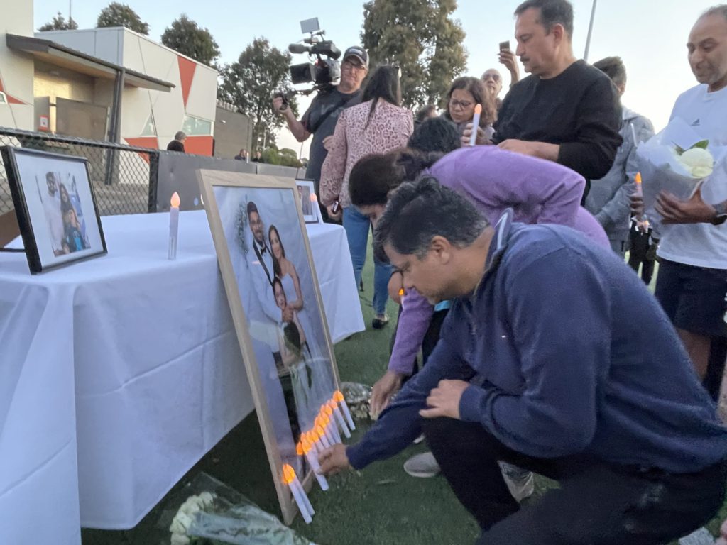Tears and Tribute: Hundreds gather to honour memories of Pratibha, Anvi, Jatin, Vivek and Vihaan 23 Community Vigil for Daylesford incident victims; Image Source: The Australia Today
