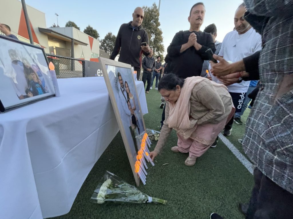 Tears and Tribute: Hundreds gather to honour memories of Pratibha, Anvi, Jatin, Vivek and Vihaan 22 Community Vigil for Daylesford incident victims; Image Source: The Australia Today