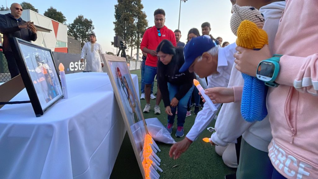 Tears and Tribute: Hundreds gather to honour memories of Pratibha, Anvi, Jatin, Vivek and Vihaan 20 Community Vigil for Daylesford incident victims; Image Source: The Australia Today
