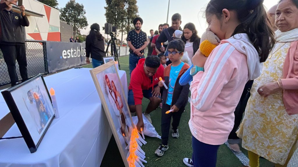 Tears and Tribute: Hundreds gather to honour memories of Pratibha, Anvi, Jatin, Vivek and Vihaan 18 Community Vigil for Daylesford incident victims; Image Source: The Australia Today