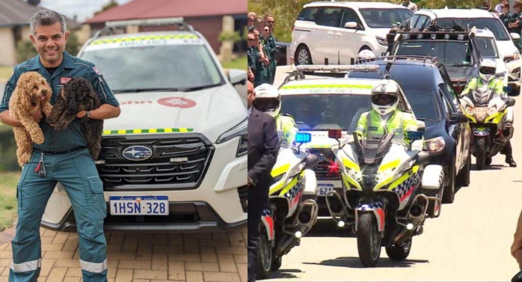 Paramedic Tinesh Tamilkodi who died in a car crash farewelled with a guard of honour 3 jj 3 1 3