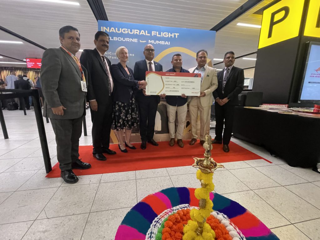 Air India's inaugural 'Melbourne to Mumbai' flight takes off amid festive celebrations 2 Air India Melbourne to Mumbai flight; Image Source The Australia Today