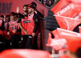 Aaron Finch Bids Farewell to BBL with a Winning Send-off Despite Duck Aaron Finch, Melbourne Renegades; Image Source XTwitter @RenegadesBBL