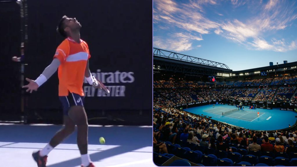 India's Sumit Nagal at Australian Open 2024; Image Source: The Australia Today