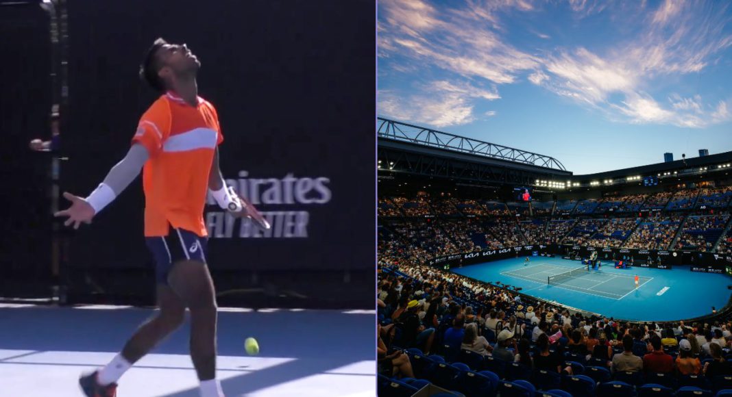 India's Sumit Nagal at Australian Open 2024; Image Source: The Australia Today