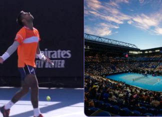 India's Sumit Nagal at Australian Open 2024; Image Source: The Australia Today