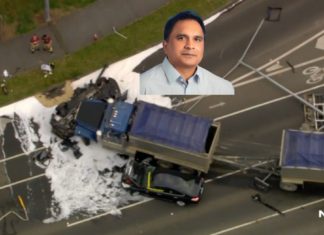 Rowville accident, Yunesh Naidu; Image Source: Channel7 and The Australia Today