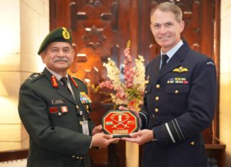 Australia-India Explore Enhanced Defence Collaboration in Air Marshal Chipman’s High-Level Meets Air Marshal Robert Chipman, AM, CSC, Chief of The Air Force (CAF), Australia, called on Lt Gen Upendra Dwivedi, VCOAS ; Image Source: X/Twitter @adgpidgpi