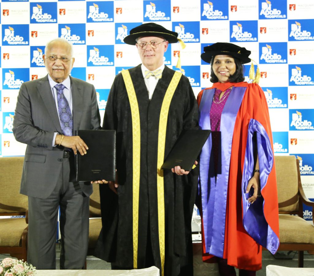 Apollo Hospitals Macquarie University announcing the strategic collabo 1