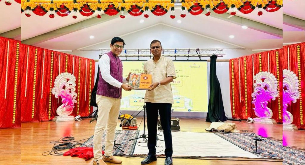 Fiji's Deputy PM Biman Prasad to be first foreign leader to visit Shri Ram Janambhoomi Mandir in Ayodhya 1 Fiji's Deputy PM Biman Prasad with Indian High Commissioner in Fiji P.S.Karthigeyan; Image Source; Supplied