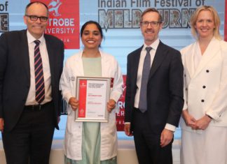 Sumaira Khan was awarded the Shah Rukh Khan La Trobe University PhD Scholarship in New Delhi Image Source Supplied