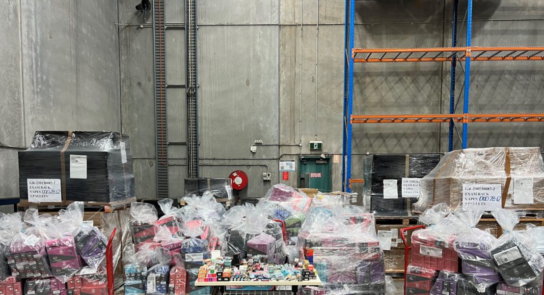 Sydney vapes seized; Image Source; ABF