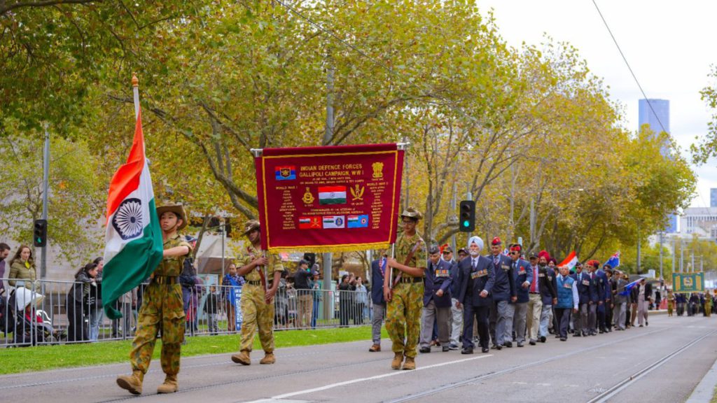 Indian Contingent in ANZAC Parade 2024, Melbourne; Image Source: The Australia Today