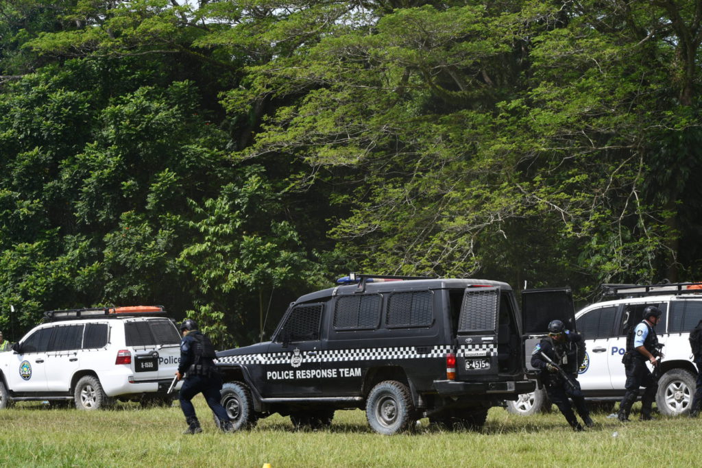 Public response team officers deploy as apart of a public order management exercise ahead of NGE24 4
