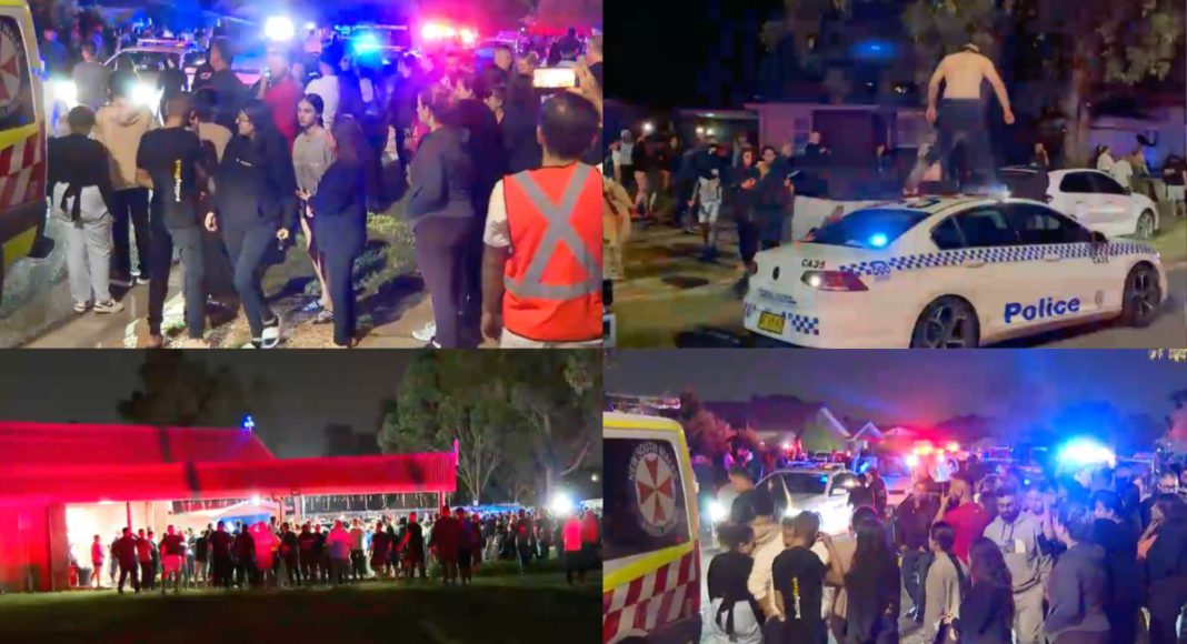 Sydney’s Wakeley Assyrian Orthodox Church on Monday night; Image Source: Screen Shot Sydney’s Wakeley Assyrian Orthodox Church on Monday night; Image Source: Screen Shot