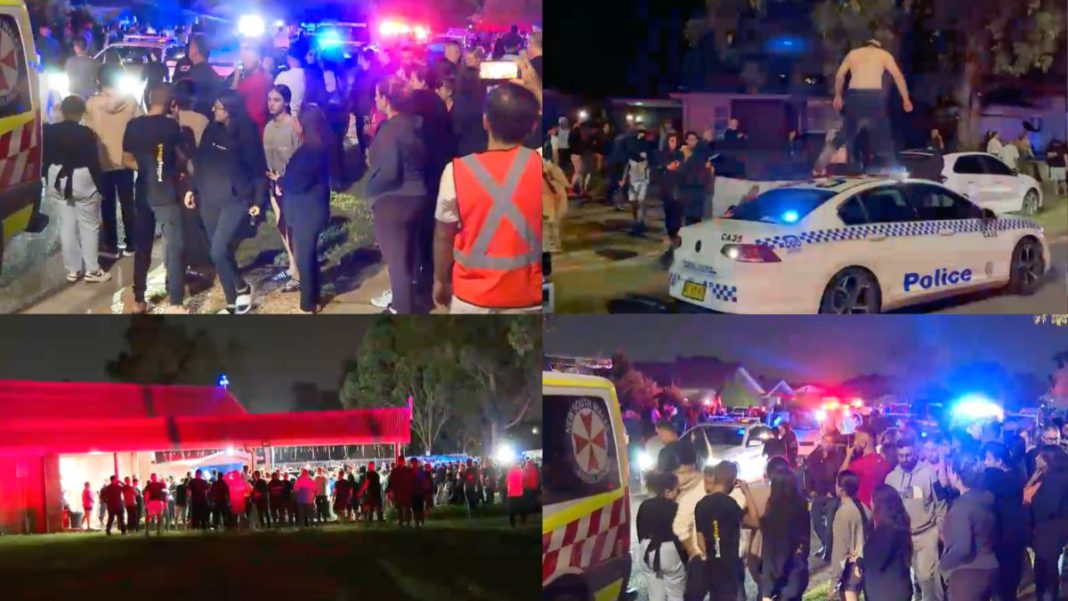 Sydney’s Wakeley Assyrian Orthodox Church on Monday night; Image Source: Screen Shot