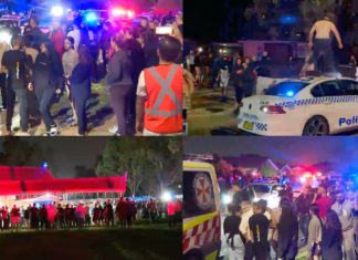 Sydney’s Wakeley Assyrian Orthodox Church on Monday night; Image Source: Screen Shot