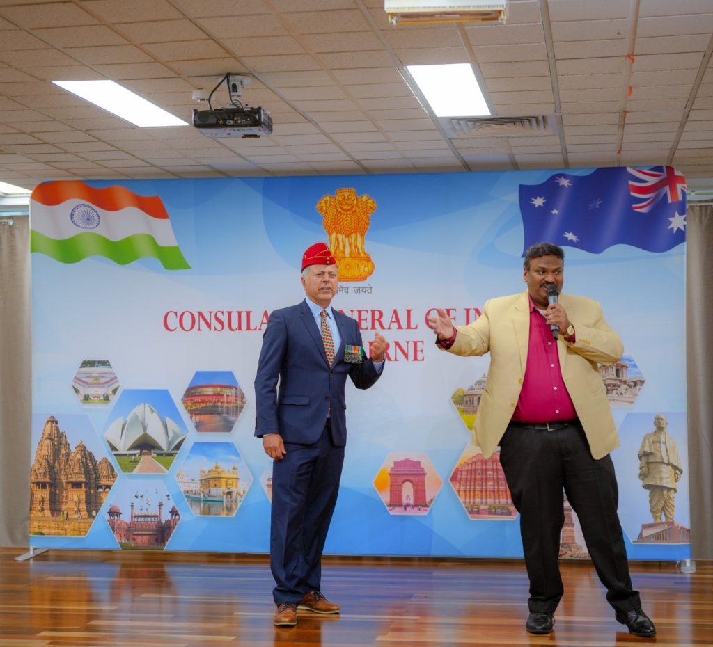 Indian Contingent in ANZAC Parade 2024, hosted at Indian Consulate Melbourne; Image Source: The Australia Today