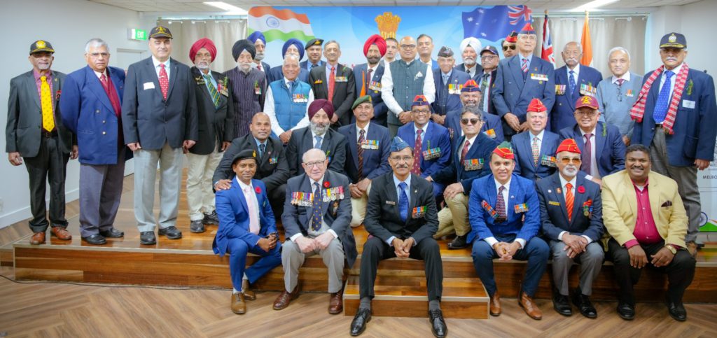 Indian Contingent in ANZAC Parade 2024, hosted at Indian Consulate Melbourne; Image Source: The Australia Today