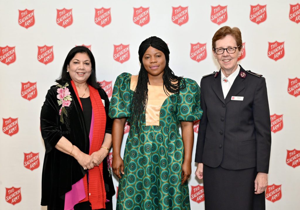 Commissioner Miriam Glyas Territoral Commander Sheba Nandkeolyar Princess Dawo Testimonial Speaker 4