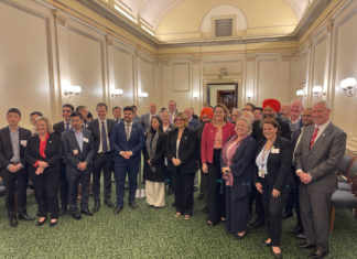 Minister for Small Business with community leaders at Multicultural business grant anouncement; Image Source: The Australia Today