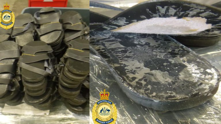 Man charged for alleged 100kg meth import hidden in sandals