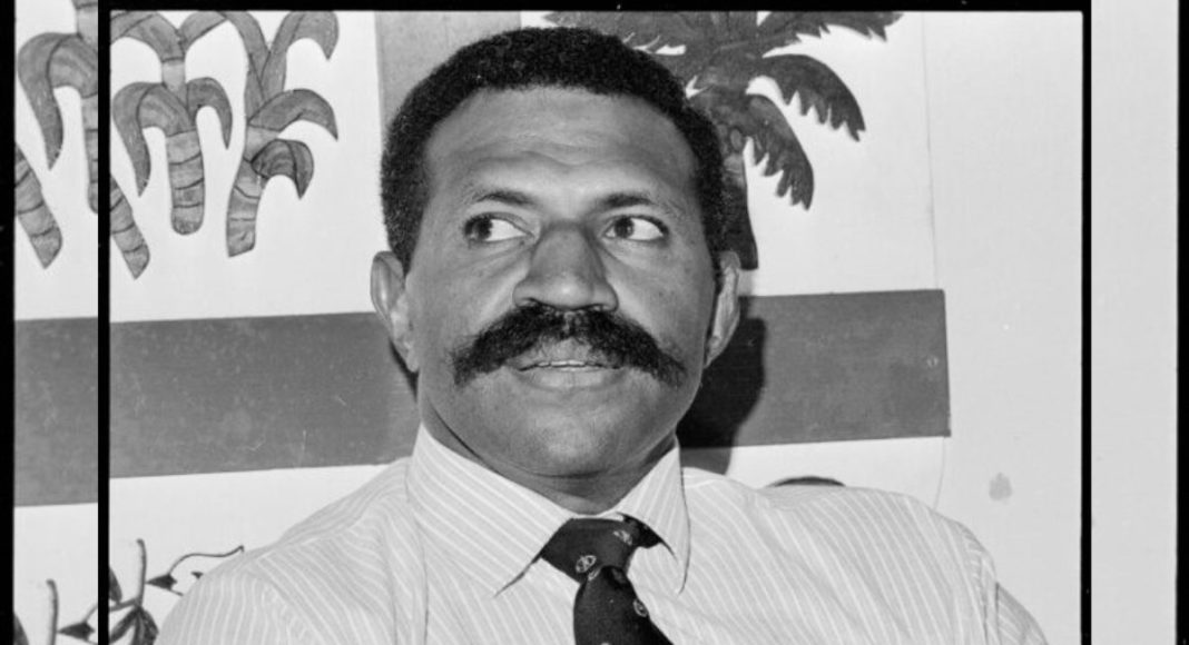 The 1987 Fiji military coup leader Sitiveni Rabuka photographed circa 29 May 1987 (Image Courtesy: Ian Mackley)
