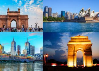 Mumbai, Sydney, Delhi and Melbourne Skyline: Image Source @CANVA