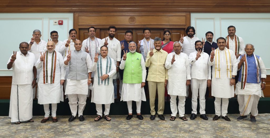 NDA Meeting in New Delhi; Image Source: x @BJP4India