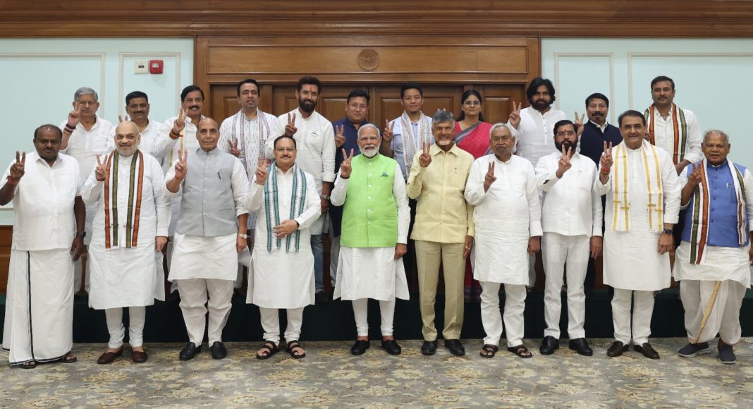 NDA Meeting in New Delhi; Image Source: x @BJP4India